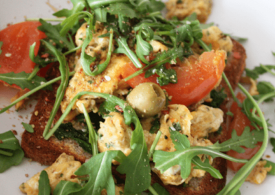 Scrambled Tofu on Toast – With A Kick